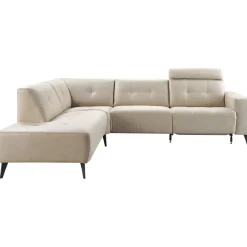 Best Hoekbank links Piorino pocketvering lichtgrijs relaxfunctie Hoekbank