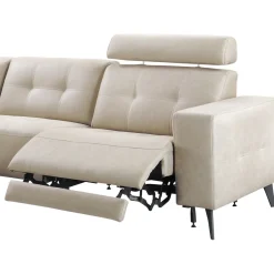 Best Hoekbank links Piorino pocketvering lichtgrijs relaxfunctie Hoekbank