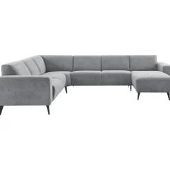 Hoekbank links Puento gerecycled polyether HR-zitting grijs Hoekbank