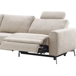 Clearance Hoekbank Linoza naturel relaxfunctie rechts premium comfort Hoekbank