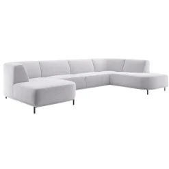 Discount Hoekbank Pantini HR-schuim zitting lichtgrijs Hoekbank