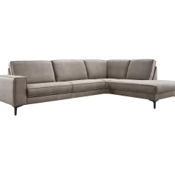Outlet Hoekbank rechts Barrio bruin basic comfort Hoekbank