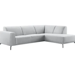 Clearance Hoekbank rechts Bellanti lichtgrijs basic comfort Hoekbank