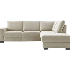Outlet Hoekbank rechts Florance HR koudschuim zandbeige relaxfunctie Hoekbank
