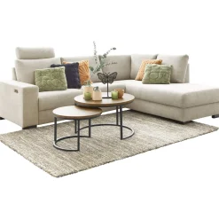 Outlet Hoekbank rechts Florance HR koudschuim zandbeige relaxfunctie Hoekbank
