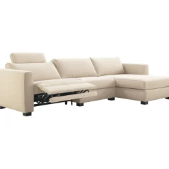 Hoekbank rechts Licato naturel relaxfunctie premium comfort Hoekbank