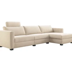 Hoekbank rechts Licato naturel relaxfunctie premium comfort Hoekbank