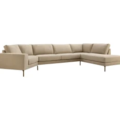Discount Hoekbank rechts Linoza taupe supreme comfort Hoekbank