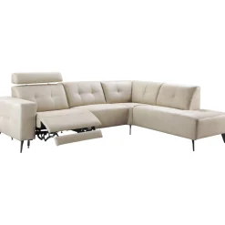 Best Hoekbank rechts Piorino pocketvering lichtgrijs relaxfunctie Hoekbank