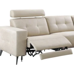 Best Hoekbank rechts Piorino pocketvering lichtgrijs relaxfunctie Hoekbank
