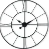 Clearance Klok Nimar metaal rond 80cm zwart strak dessin 63 Klokken