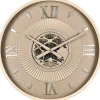 Klok Nimar metaal rond 60cm taupe dessin 54 Klokken