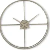 Outlet Klok Nimar metaal rond 60cm taupe strak dessin 60 Klokken