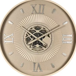 Sale Klok Nimar metaal rond 80cm taupe dessin 55 Klokken