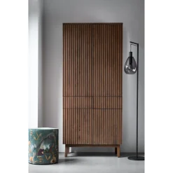 New Opbergkast Arrosto eikenhout 202x90x45 cm Dark Roast Woonseries|Opbergkast