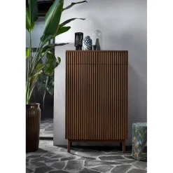 New Opbergkast Arrosto eikenhout 148x90x45 cm Dark Roast Woonseries|Opbergkast
