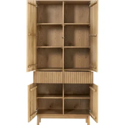 Outlet Opbergkast Arrosto eikenhout 202x90x45 cm light roast Woonseries|Opbergkast