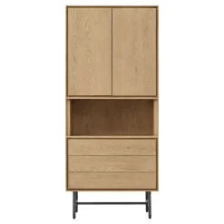 Clearance Opbergkast Belvio (85 Cm) light oak fineer Woonseries|Opbergkast