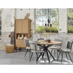 Clearance Opbergkast Belvio (85 Cm) light oak fineer Woonseries|Opbergkast