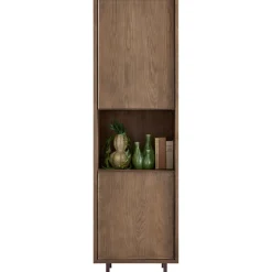 Outlet Opbergkast Calvo 202x060x040 cm bruin Woonseries|Opbergkast