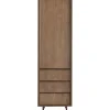 Outlet Opbergkast Calvo 202x060x040 cm bruin 3 lades Woonseries|Opbergkast