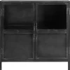 New Opbergkast Carpino (90 Cm) metaal glas Opbergkast|Woonseries