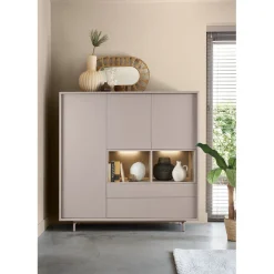 Discount Opbergkast Famosa grijs 150x150x45 cm Woonseries|Opbergkast
