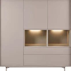 Discount Opbergkast Famosa grijs 150x150x45 cm Woonseries|Opbergkast