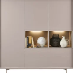 Discount Opbergkast Famosa grijs 150x150x45 cm Woonseries|Opbergkast