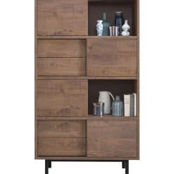 Outlet Opbergkast Spazzare laag (100 Cm) dark mango Woonseries|Opbergkast