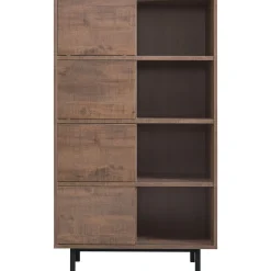 Outlet Opbergkast Spazzare laag (100 Cm) dark mango Woonseries|Opbergkast