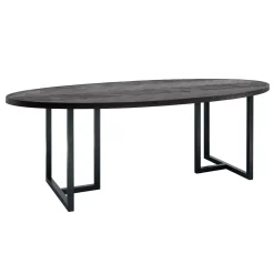 Sale Ovale eettafel Vinito 230x110 eikenfineer zwart Woonseries|Eettafel