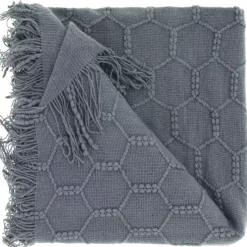 Outlet Plaid Collina 127x152cm donkergrijs Plaids|Sierkussens