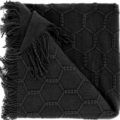 Discount Plaid Collina 127x152cm zwart Plaids|Sierkussens