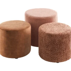 New Poef Roby 45 cm bruin rond Poefs En Krukjes