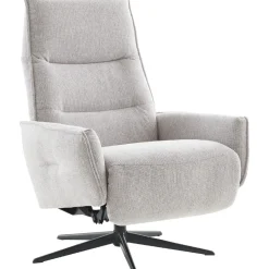 Outlet Relaxfauteuil Livo handmatig verstelbaar lichtgrijs Relaxfauteuil