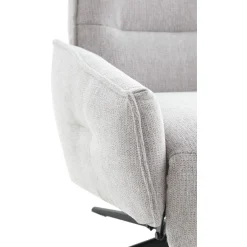 Outlet Relaxfauteuil Livo handmatig verstelbaar lichtgrijs Relaxfauteuil
