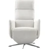 Discount Relaxfauteuil Moio verstelbare rug en voetensteun M lichtgrijs Relaxfauteuil