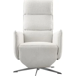 Discount Relaxfauteuil Moio verstelbare rug en voetensteun M lichtgrijs Relaxfauteuil