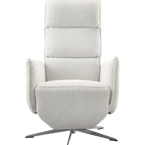Discount Relaxfauteuil Moio verstelbare rug en voetensteun M lichtgrijs Relaxfauteuil