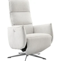 Discount Relaxfauteuil Moio verstelbare rug en voetensteun M lichtgrijs Relaxfauteuil