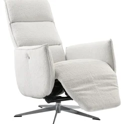 Discount Relaxfauteuil Moio verstelbare rug en voetensteun M lichtgrijs Relaxfauteuil