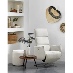 Discount Relaxfauteuil Moio verstelbare rug en voetensteun M lichtgrijs Relaxfauteuil