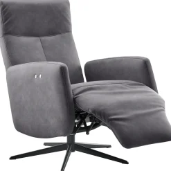 Sale Relaxfauteuil Perfini elektrisch verstelbare rug en voetensteun antraciet Elektrische Fauteuil|Relaxfauteuil