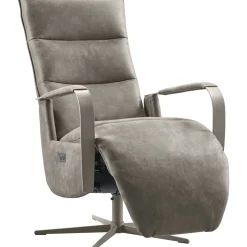 Best Relaxfauteuil Seduto elektrisch microleder donkergrijs Relaxfauteuil