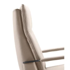 Hot Relaxfauteuil Seduto elektrisch leder beige Relaxfauteuil