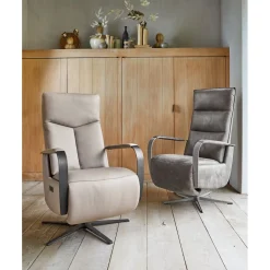 Hot Relaxfauteuil Seduto elektrisch leder beige Relaxfauteuil