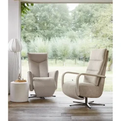 Clearance Relaxfauteuil Seduto microvezel beige Relaxfauteuil