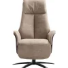 Clearance Relaxfauteuil Serio beige donker hout premium comfort Relaxfauteuil
