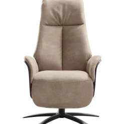 Clearance Relaxfauteuil Serio beige donker hout premium comfort Relaxfauteuil